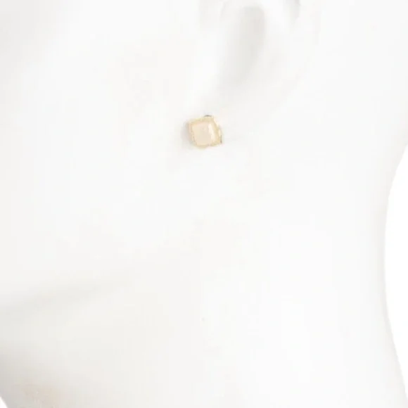 Kendra Scott Mallory Gold Stud Druzy Earrings NWT - Picture 3 of 9